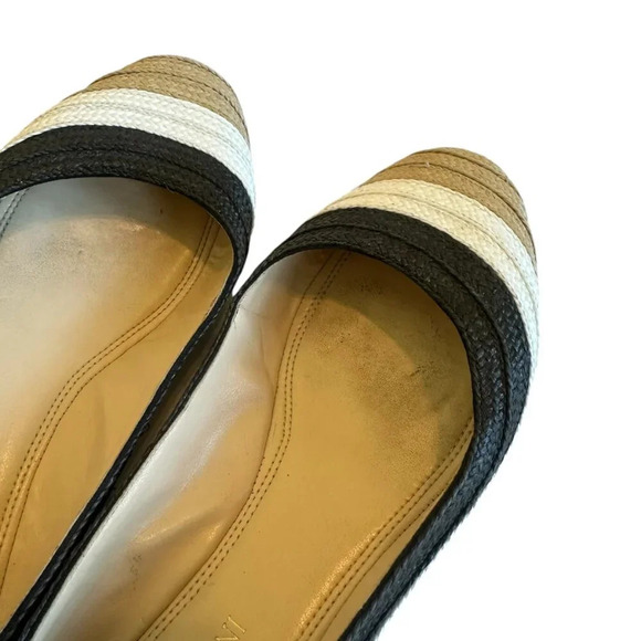 Enzo Angiolini Bullseye Raffia Flats Slip On Ballet Color Block Size 8.5 Women's - Picture 14 of 14